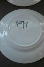 Load image into Gallery viewer, Set of Six Scottish Art Pottery Mak Merry Dessert Plate Prunus Design
