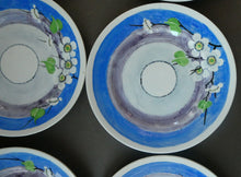 Load image into Gallery viewer, Set of Six Scottish Art Pottery Mak Merry Dessert Plate Prunus Design
