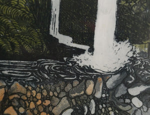 1971 Etching & Aquatint Entitled "Stone Pool" by Phil Greenwood. Pencil Signed