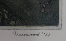 Load image into Gallery viewer, 1971 Etching &amp; Aquatint Entitled &quot;Stone Pool&quot; by Phil Greenwood. Pencil Signed

