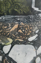 Load image into Gallery viewer, 1971 Etching &amp; Aquatint Entitled &quot;Stone Pool&quot; by Phil Greenwood. Pencil Signed
