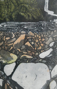 1971 Etching & Aquatint Entitled "Stone Pool" by Phil Greenwood. Pencil Signed