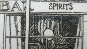 SCOTTISH ART: Rare 1970s ABERBEEN PUBS Etching: "The Hairy Bar" by William J. Watson. Pencil Signed
