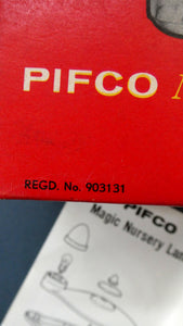 Vintage 1940s Plastic PIFCO Magic Nursery Lamp / Aladdin Lamp.  Boxed with Instructions