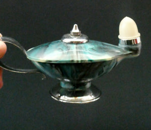 Vintage 1940s Plastic PIFCO Magic Nursery Lamp / Aladdin Lamp.  Boxed with Instructions