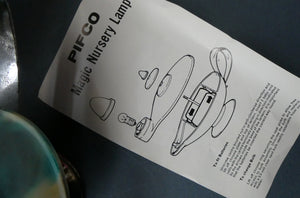 Vintage 1940s Plastic PIFCO Magic Nursery Lamp / Aladdin Lamp.  Boxed with Instructions