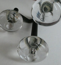 Load image into Gallery viewer, Vintage Single 1970s Candlestick with Metal Body Section and Three Oval Crystal Holders
