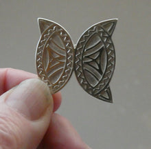Load image into Gallery viewer, Unusual little STERLING SILVER Brooch in the Form of an Abstract Celtic Butterfly
