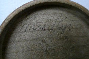 Antique SCOTTISH 19th Century MAUCHLINE Ware Trinket Box (c 1880), with an image of Holyrood Palace