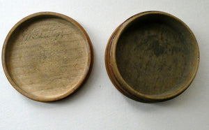 Antique SCOTTISH 19th Century MAUCHLINE Ware Trinket Box (c 1880), with an image of Holyrood Palace