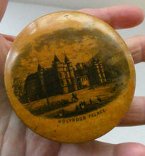 Load image into Gallery viewer, Antique SCOTTISH 19th Century MAUCHLINE Ware Trinket Box (c 1880), with an image of Holyrood Palace
