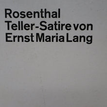 Load image into Gallery viewer, Limited Edition Porcelain Plate Walter Sheel for Rosenthal by Ernst Maria Lang
