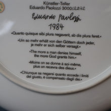 Load image into Gallery viewer, Rare Limited Edition: Eduardo Paolozzi for Rosenthal. Horatius, No. 20 (1984). Homage to George Orwell
