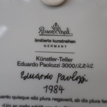 Load image into Gallery viewer, Rare Limited Edition: Eduardo Paolozzi for Rosenthal. Horatius, No. 20 (1984). Homage to George Orwell
