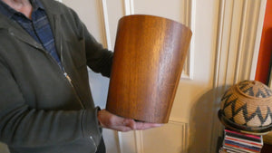Vintage 1960s MALLOD Bentwood Teak Plywood Waste Paper Basket