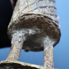 Load image into Gallery viewer, AFRICAN Benin Bronze, NIGERIA. Figurine / Sculpture of a Warrior Holding a Spear. 11 3/4 inches
