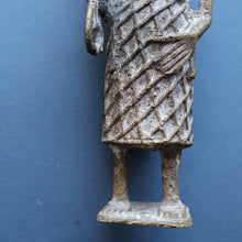 Load image into Gallery viewer, AFRICAN Benin Bronze, NIGERIA. Figurine / Sculpture of a Warrior Holding a Spear. 11 3/4 inches
