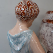 Load image into Gallery viewer, Antique WEDGWOOD &amp; Co., LTD Figurine. Two Children Carrying a Barrel. Unicorn Mark
