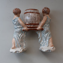 Load image into Gallery viewer, Antique WEDGWOOD &amp; Co., LTD Figurine. Two Children Carrying a Barrel. Unicorn Mark
