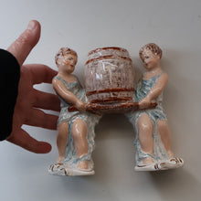 Load image into Gallery viewer, Antique WEDGWOOD &amp; Co., LTD Figurine. Two Children Carrying a Barrel. Unicorn Mark
