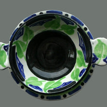 Load image into Gallery viewer, Rarer Bough Pottery ART DECO Ceramic Quaichs and Matching Underplates. Painted by Elizabeth Amour 1920s
