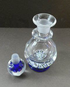 Vintage Perthshire Millefiori Inkwell or Perfume Bottle (PP83). 7 1/2 inches in height