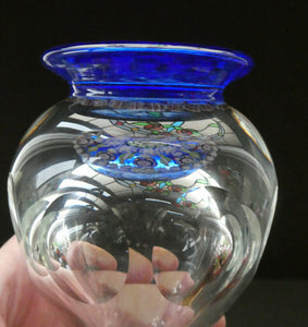 Vintage Perthshire Millefiori Inkwell or Perfume Bottle (PP83). 7 1/2 inches in height