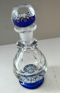 Vintage Perthshire Millefiori Inkwell or Perfume Bottle (PP83). 7 1/2 inches in height