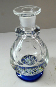 Vintage Perthshire Millefiori Inkwell or Perfume Bottle (PP83). 7 1/2 inches in height