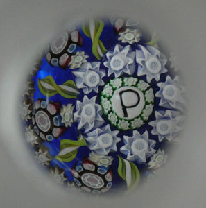 Vintage Perthshire Millefiori Inkwell or Perfume Bottle (PP83). 7 1/2 inches in height