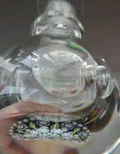 Load image into Gallery viewer, Vintage Perthshire Millefiori Inkwell or Perfume Bottle (PP83). 7 1/2 inches in height
