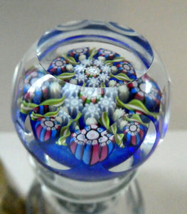 Vintage Perthshire Millefiori Inkwell or Perfume Bottle (PP83). 7 1/2 inches in height