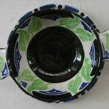 Load image into Gallery viewer, SCOTTISH POTTERY Bowl. Rarer Bough Pottery ART DECO Ceramic Quaich and Matching Underplate. Painted by Elizabeth Amour 1920s
