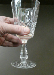 SET OF SIX. Vintage Waterford Crystal KENMARE (Cut) Stemmed CLARET Glasses. 6 inches