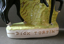 Load image into Gallery viewer, Smaller Pair. 19th Century Antique Staffordshire HIGHWAYMEN Figurines of Dick Turpin and Tom King
