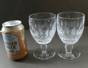 THREE Vintage Waterford Crystal COLLEEN (Short Stem Cut) Water Goblets / G&T Glasses