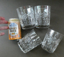 Load image into Gallery viewer, SET OF FOUR Vintage Waterford Crystal GRAINNE Chunky Whisky Tumbler. 4 3/8 inches in height
