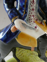 Load image into Gallery viewer, Smaller Pair. 19th Century Antique Staffordshire HIGHWAYMEN Figurines of Dick Turpin and Tom King
