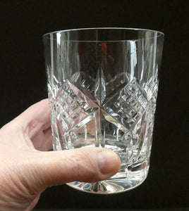 SET OF FOUR Vintage Waterford Crystal GRAINNE Chunky Whisky Tumbler. 4 3/8 inches in height