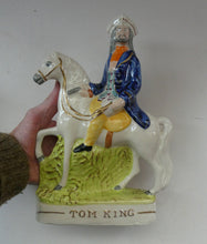 Load image into Gallery viewer, Smaller Pair. 19th Century Antique Staffordshire HIGHWAYMEN Figurines of Dick Turpin and Tom King
