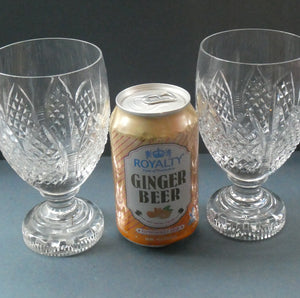 Rare SET OF SIX: Edinburgh Crystal Millennium Collection. Short Chunky Wine Goblets: 5 7/8 inches