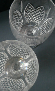 Rare SET OF SIX: Edinburgh Crystal Millennium Collection. Short Chunky Wine Goblets: 5 7/8 inches