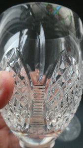 Rare SET OF SIX: Edinburgh Crystal Millennium Collection. Short Chunky Wine Goblets: 5 7/8 inches