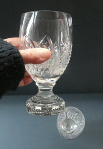 Rare SET OF SIX: Edinburgh Crystal Millennium Collection. Short Chunky Wine Goblets: 5 7/8 inches