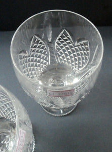 Rare SET OF SIX: Edinburgh Crystal Millennium Collection. Short Chunky Wine Goblets: 5 7/8 inches