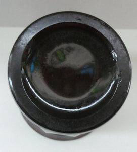 Vintage 1930s August Walther & Sohne Amethyst Faceted Glass Vase with Gilt Band. The Grape Washers