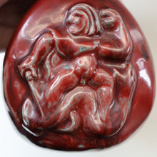 Load image into Gallery viewer, 1940s DANISH Bode Willumsen Jug with Sweeping Handle for Royal Copenhegen. Ox Blood Red Glaze. Model  2917
