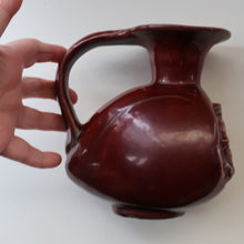 Load image into Gallery viewer, 1940s DANISH Bode Willumsen Jug with Sweeping Handle for Royal Copenhegen. Ox Blood Red Glaze. Model  2917
