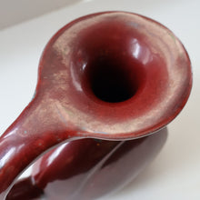Load image into Gallery viewer, 1940s DANISH Bode Willumsen Jug with Sweeping Handle for Royal Copenhegen. Ox Blood Red Glaze. Model  2917

