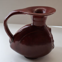 Load image into Gallery viewer, 1940s DANISH Bode Willumsen Jug with Sweeping Handle for Royal Copenhegen. Ox Blood Red Glaze. Model  2917
